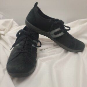 Dansko Heidi Suede Shoes Size 9.5-10 Black Suede 3M Scotchgard Removable Footbed